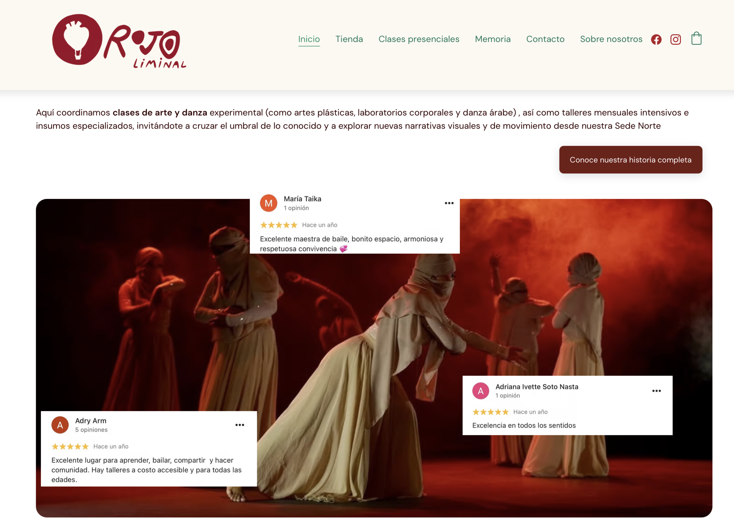 comentarios de página web de escuela de danza